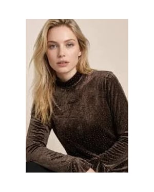 Helena Hart 7885 pull paillet choco