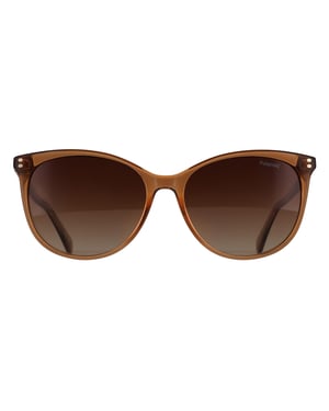 Polaroid Cat Eye Womens Champagne Brown Gradient Polarized PLD 4200/SX