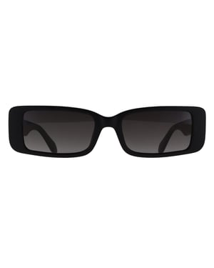 Quay Rectangle Womens Matte Black Smoke Grey Art School