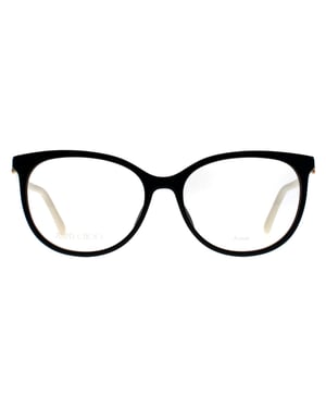 Jimmy Choo Oval Womens Black and Ivory JC309