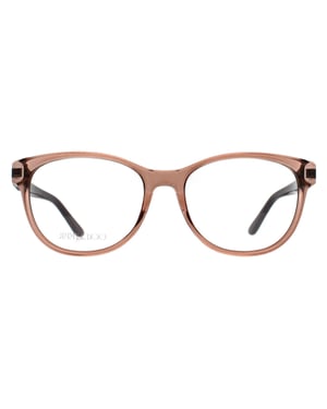 Jimmy Choo Oval Womens Transparent Pink Mauve JC241