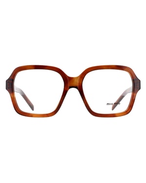 Miu Miu Square Womens Striped Tobacco MU03YV