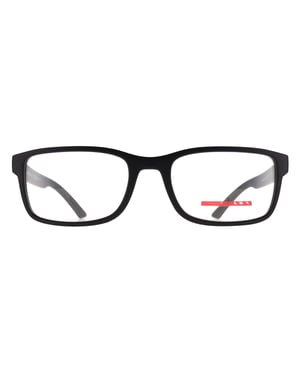 Prada Sport Rectangular Mens Black Rubber PS06RV