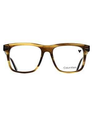 Calvin Klein Square Unisex Striped Olive CK22538