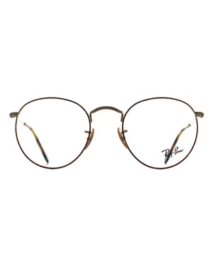 Ray-Ban Round Unisex Polished Havana on Gold RX3447V Round Metal