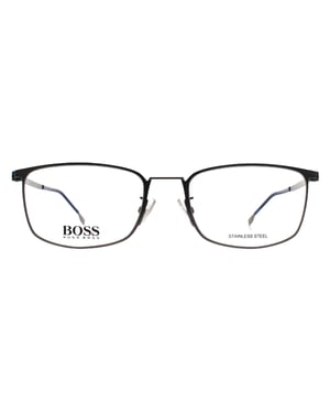 Hugo Boss Rectangle Mens Matte Dark Ruthenium Grey BOSS 1351/F