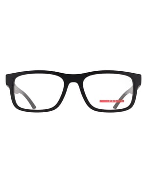 Prada Sport Rectangular Mens Black Rubbered PS04QV