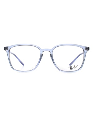 Ray-Ban Square Unisex Transparent Dark Blue RX7185