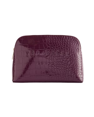 Ted Baker Crocala Make-uptasje Met Imitatie Krokodillenprint In Bordeauxrood