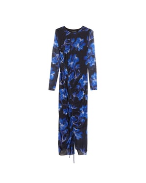 Ted Baker Marliyy Mönstrad Mesh Bodycon Blå Klänning