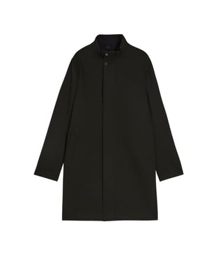 Ted Baker Erolson Nylon Funnel Neck Dark Green Coat