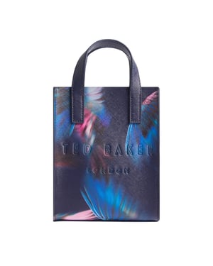 Ted Baker Feacon Feather Print Mini Icon Navy Bag