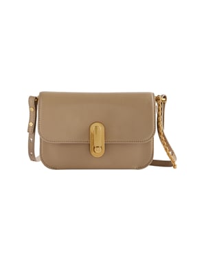 Ted Baker Kkaysa Polished Small Leather Taupe Crossbody Bag