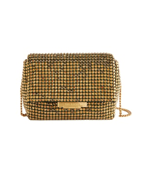 Ted Baker Gliters Crystal Mini Gold Crossbody Bag