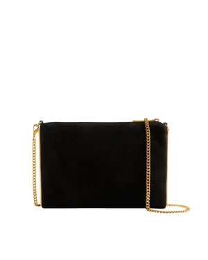 Ted Baker Jeiner Bar Detail Suede Black Crossbody Bag