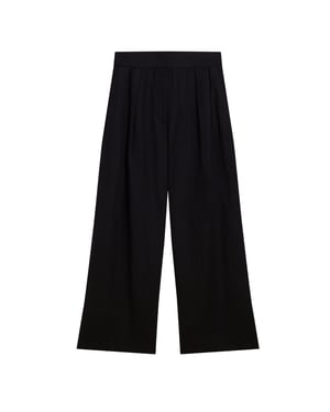 Ted Baker Kyfaat Getailleerde Linnen Zwarte Broek Met Hoge Taille