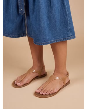 Patricia Jelly Slingback Toe Post Flat Sandals