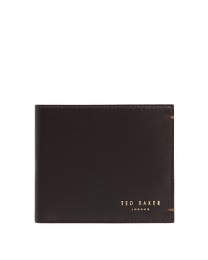 Ted Baker Harvey Bifold Coin Brown Leather Wallet