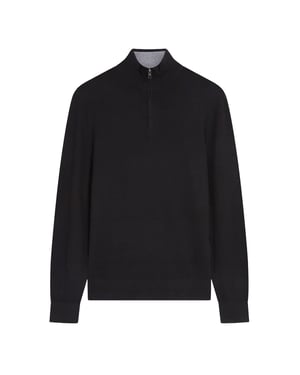 Ted Baker Limehas Merino Core Half Zip Black Jumper