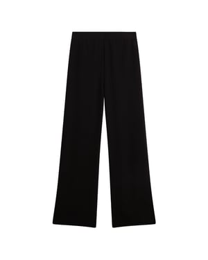 Ted Baker Gorjja Piping Detail Wide Leg Black Crepe Trouser