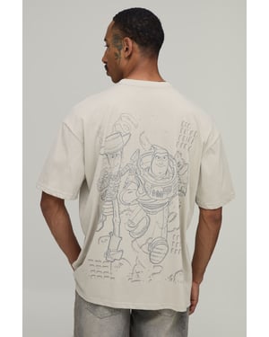 Oversized Toy Story Buzz & Woody License Print T-Shirt