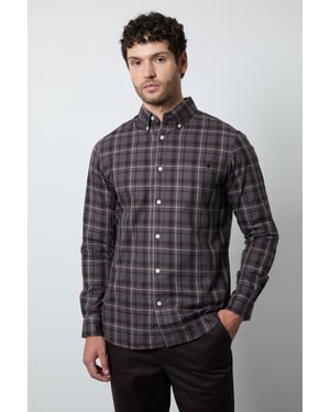 Plum Check Long Sleeve Shirt