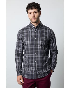 Charcoal Check Long Sleeve Shirt