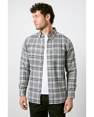 Grey Check Long Sleeve Shirt