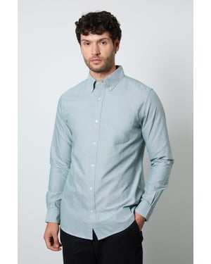 Green Oxford Long Sleeve Shirt