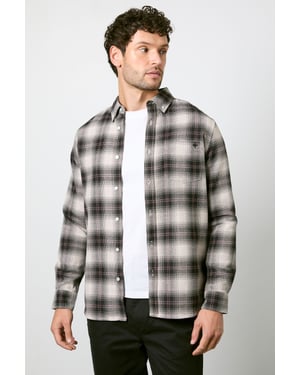 Natural Western Check Long Sleeve Shirt