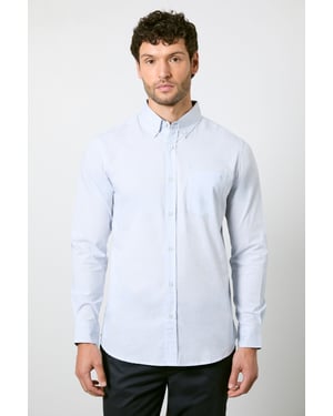 Light Blue Check Long Sleeve Shirt