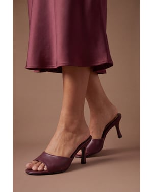 Abbie Faux Patent Leather Medium Stiletto Heeled Mules
