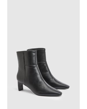 Tania Faux Leather Medium Stiletto Heel Ankle Boots