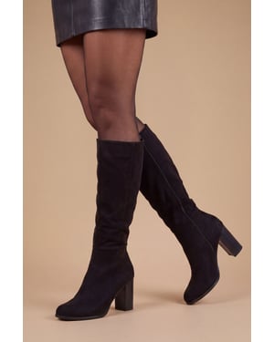 Malti Block Heel Knee High Boots