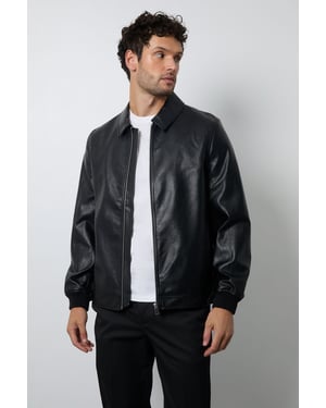 Black Faux Leather Jacket