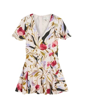 Ted Baker Issiia Mini-jurk Met Ruches In Lichtroze