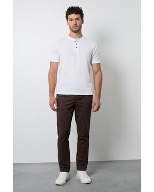 Coffee Brown Slim Fit Chino Trouser