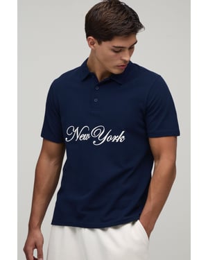 Regular Fit New York Embroidered Polo