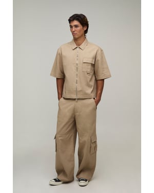 Oversized Half Sleeve OverShirt & Baggy Trouser Cargo Set