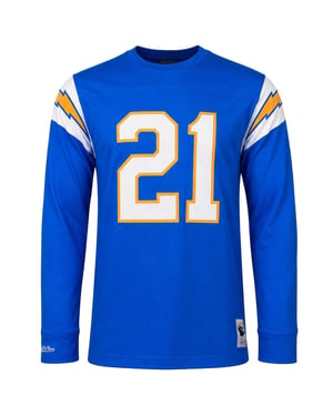 Mitchell & Ness NFL San Diego Chargers #21 Tomlinson Mens Blue Top