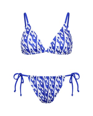 Nicce Renee Womens Blue/White Bikini Set