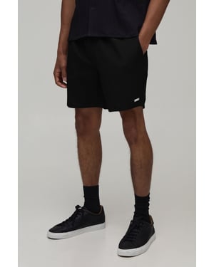 Textured Pleated Relaxed Fit Shorts