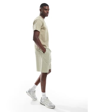 ASOS DESIGN lång längd ripstop shorts i ljus khaki