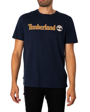 Timberland Linear Logo T-Shirt, Blue