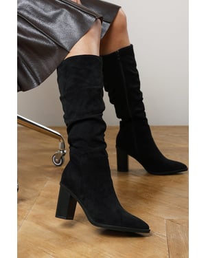 Where's That From Womens 'Quilla' Slouch Knee High Boots with Block Heel