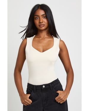 Premium Washed Sweetheart Neckline Bodysuit