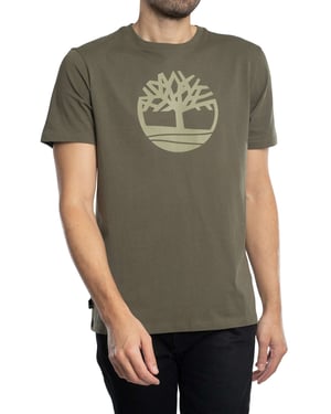 Timberland T-Shirt Met Boomlogo, Groen