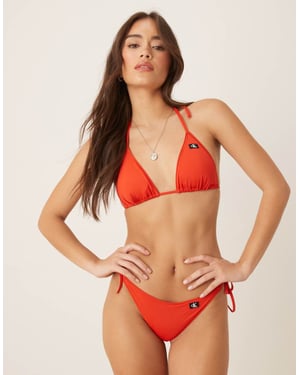 Calvin Klein bikiniunderdelar med sidoknytning i röd