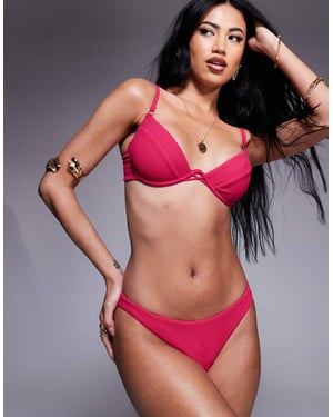 Boux Avenue Ibiza texturerad bikiniunderdel i stark rosa