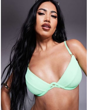 Boux Avenue Ibiza bikiniöverdel med byglar i grön